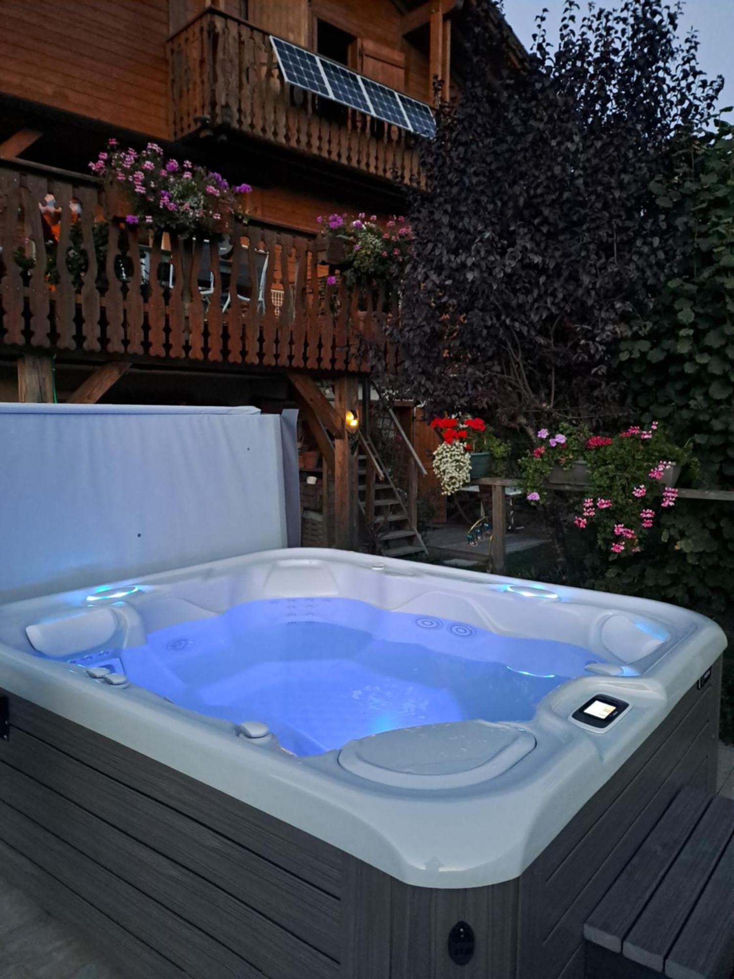 A4 km de Megève très joli studio avec jacuzzi ,vue sur les montagnes au calme Praz-sur-Arly Extérieur photo